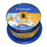 (43533) VERBATIM DVD-R, 4.7GB, 16X, 50 PACK SPINDLE, SUPERFICIE WIDE INKJET PRINTABLE (21 -118MM)