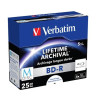 (43823) VERBATIM BD-R MDISC BLU-RAY 25GB 4X SPEED DATALIFE WHITE BLUE SURFACE -5 PACK