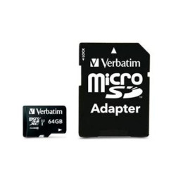 (44084) VERBATIM MICRO SDHC 64GB CLASE 10 C/ADAPTADOR