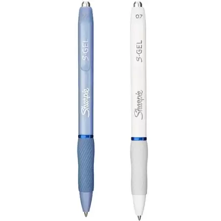 (2162641) SHARPIE BOLÍGRAFO SGEL FASHION TINTA AZUL PUNTA MEDIA 0.7MM BLANCO Y AZUL CELESTE SURTIDOS