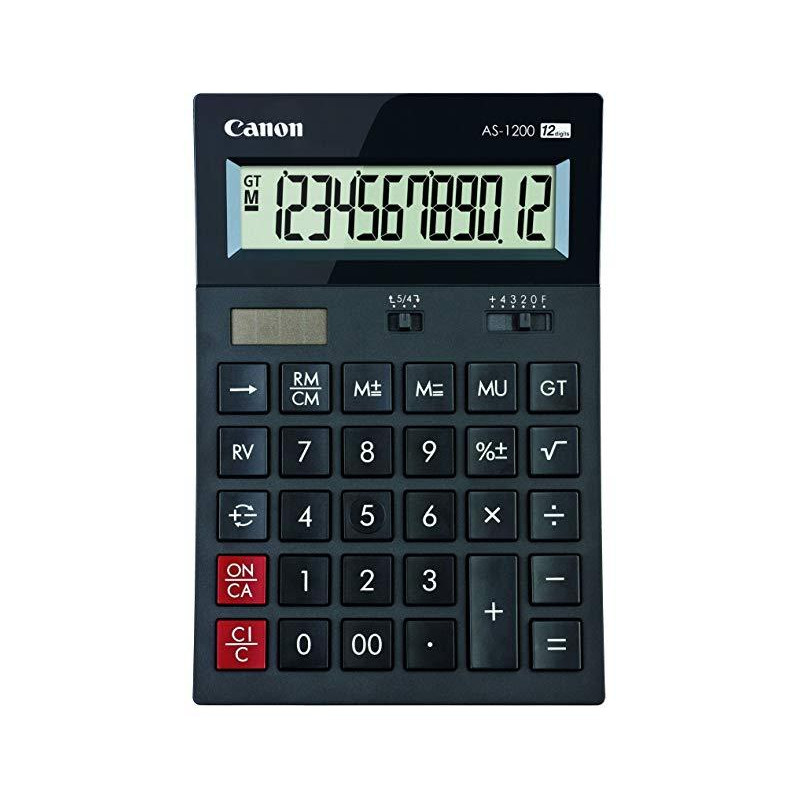 (4599B001) CANON CALCULADORA AS-1200 ALIMENTACION DUAL (SOLAR Y PILAS)