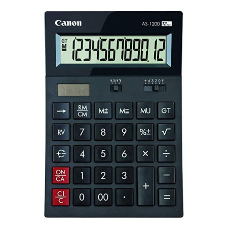 (4599B001) CANON CALCULADORA AS-1200 ALIMENTACION DUAL (SOLAR Y PILAS)