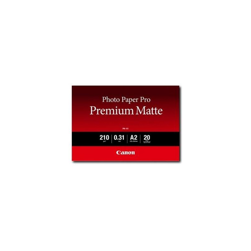 (8657B017) CANON PAPEL FOTOGRAFICO PM-101 A2 PRO PREMIUM MATTE 210GR. (20 HOJAS)