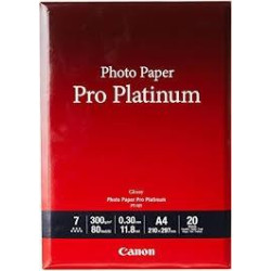 (2768B016) CANON PAPEL FOTOGRÁFICO PRO PLATINUM PT-101 20H.A4 300GR.