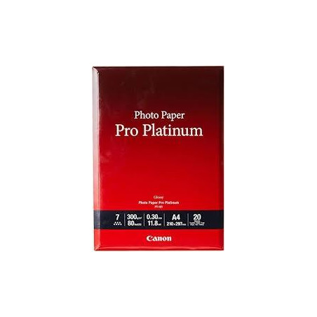 (2768B016) CANON PAPEL FOTOGRÁFICO PRO PLATINUM PT-101 20H.A4 300GR.