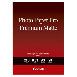 (8657B006) CANON PAPEL FOTOGRAFICO PM-101 A3 PRO PREMIUM MATTE 210GR. (20 HOJAS)
