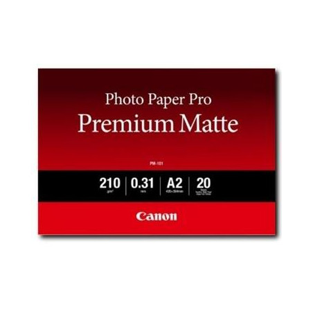 (8657B017) CANON PAPEL FOTOGRAFICO PM-101 A2 PRO PREMIUM MATTE 210GR. (20 HOJAS)