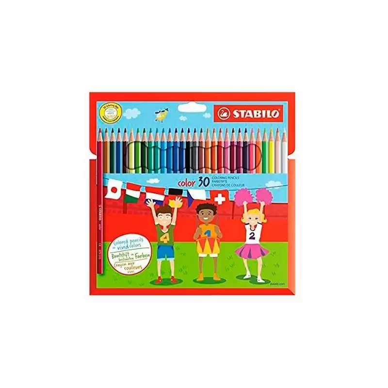 (1930/77-11) STABILO LÁPICES DE COLORES "COLOR" C/SURTIDOS ESTUCHE 30 UD