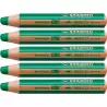(880/533) STABILO LÁPICES DE COLORES WOODY 3 EN 1 VERDE OSCURO ESTUCHE 5 UD