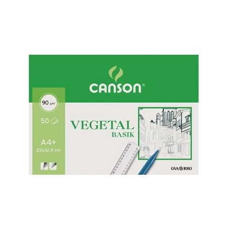 (C200400714) CANSON BLOC VEGETAL BASIK ENCOLADO 50 HOJAS 90 GR. 23X32
