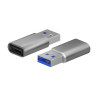 (A108-0677) AISENS MINI ADAPTADOR USB-A/M 3.2 GEN2 A USB-C/H ALUMINIO GRIS