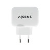 (A110-0439) AISENS CARGADOR USB 17W 5V/3.4A, 2X USB-A CON CONTROL AI BLANCO