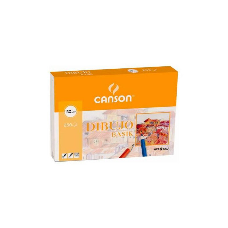 (C200402766) CANSON PAPEL GUARRO BASIK A3 LISO 130GR -250 HOJAS-