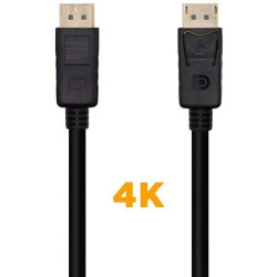 (A124-0388) AISENS CABLE DISPLAYPORT V1.2 4K@60HZ DP/M - DP/M NEGRO 10,0M