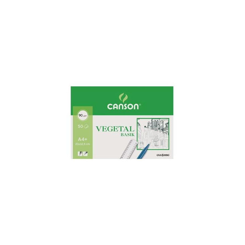 (C200400714) CANSON BLOC VEGETAL BASIK ENCOLADO 50 HOJAS 90 GR. 23X32