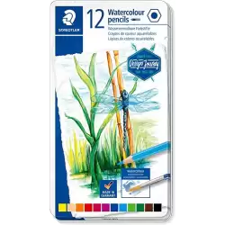 (14610C M12) STAEDTLER LÁPICES DE COLORES DESING JOURNEY 14610C C/SURTIDOS ESTUCHE METAL 12 UD