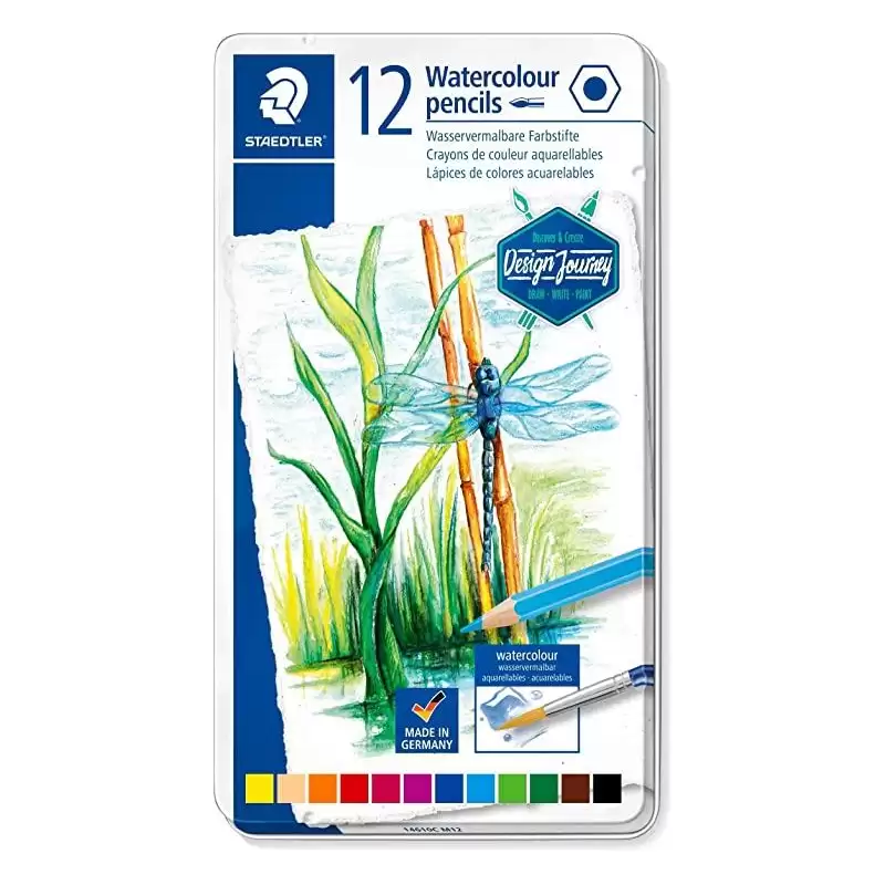 (14610C M12) STAEDTLER LÁPICES DE COLORES DESING JOURNEY 14610C C/SURTIDOS ESTUCHE METAL 12 UD