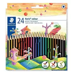 (185 C24) STAEDTLER LÁPICES DE COLORES NORIS COLOUR WOPEX ECOLÓGICO SURTIDOS ESTUCHE 24 UD