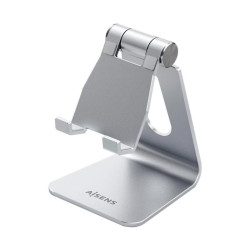 (MS1PM-081) AISENS SOPORTE DE SOBREMESA M AJUSTABLE 1 PIVOTE PARA TABLET/MOVIL PLATA