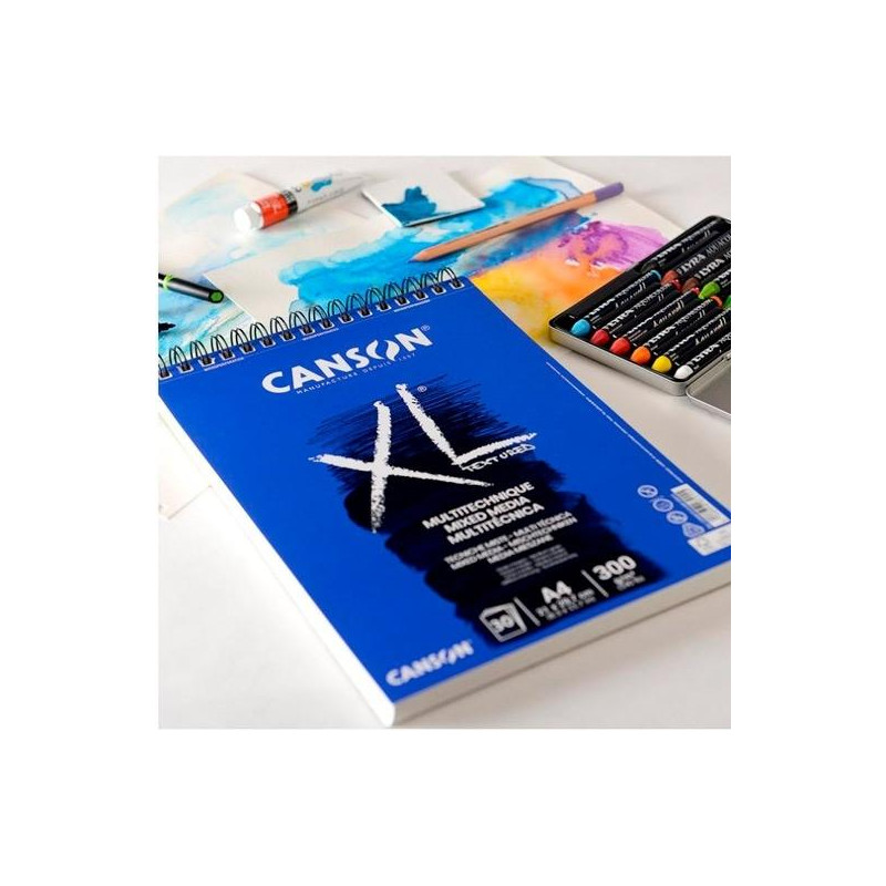 (C200807215) CANSON BLOC DIBUJO XL MIXED MEDIA TEXTURED 30H A4 BLANCO