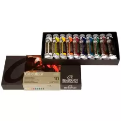 (1820310) TALENS REMBRANDT SET BÁSICO DE PINTURAS AL ÓLEO CON 10 TUBOS DE 15ML COLORES SURTIDOS