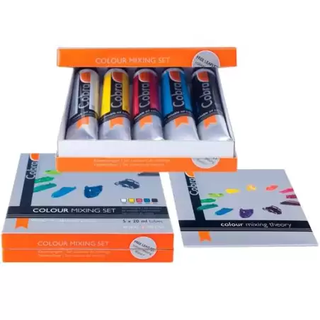 (21820405) TALENS COBRA SET DE PINTURAS AL ÓLEO 5 TUBOS DE 20ML COLORES DE MEZCLA SURTIDOS