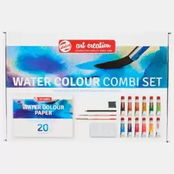 (9012013M) TALENS ART CREATION SET ACUARELA COMBI 12 TUBOS X 12ML COLORES SURTIDOS