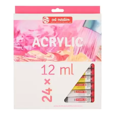 (9021724M) TALENS ART CREATION SET ACRÍLICO TUBO 12ML COLORES SURTIDOS ESTUCHE 24 UD