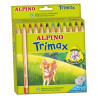 (AL000113) ALPINO LÁPICES DE COLORES TRIMAX 177MM + SACAPUNTAS C/SURTIDOS ESTUCHE 12 UD