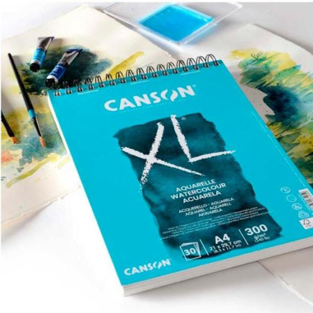 (C400082843) CANSON BLOC DIBUJO XL AQUARELLE 20H A5 BLANCO