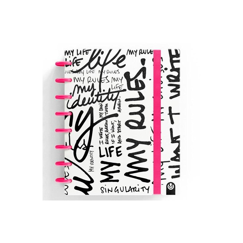 (66017079) CARCHIVO CUADERNO INGENIOX EDIT MY LIFE A5 80H 100GR RAYAS ROSA NEÓN