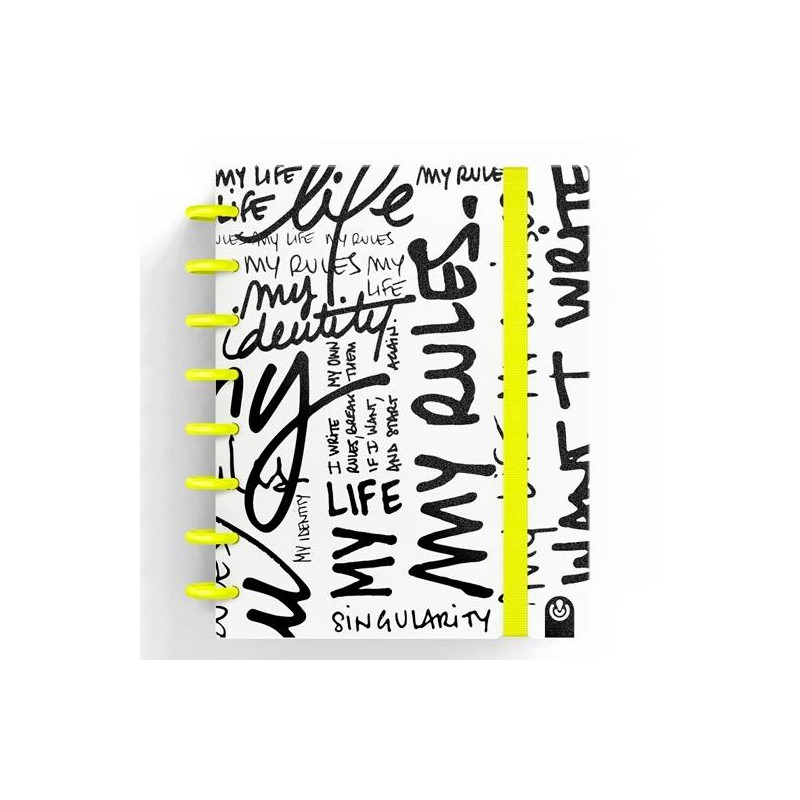 (66017080) CARCHIVO CUADERNO INGENIOX EDIT MY LIFE A5 80H 100GR RAYAS AMARILLO NEÓN