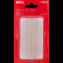 (13943) APLI BARRAS DE COLA PARA PISTOLA DE TERMOFUSIBLE TRANSPARENTES Ø11MM X 10CM -10U-