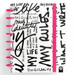 (66017179) CARCHIVO CUADERNO INGENIOX EDIT MY LIFE A5 80H 100GR CUADRÍCULA ROSA NEÓN