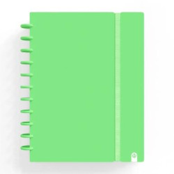 (66024121) CARCHIVO CUADERNO INGENIOX FOAM ESPIRAL A4 80H 100GR CUADRÍCULA 5X5 TAPAS PP SEMI-RÍGIDO CIERRE C/GOMA VERDE PASTEL