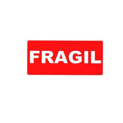 (00296) APLI ETIQUETAS IMPRESAS 'FRÁGIL' 100X50MM C/ROMOS ROLLO DE 200 BLANCO/ROJO