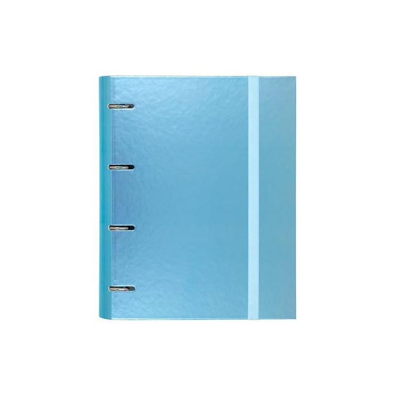 (12257409) CARCHIVO CARPETA ANILLAS 4X35MM CARPEBLOCK METAL C/RECAMBIO 100H A4 90GR 1 BANDA COLOR CARTÓN PLASTIFICADO AZUL