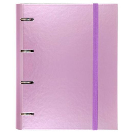 (12257418) CARCHIVO CARPETA ANILLAS 4X35MM CARPEBLOCK METAL C/RECAMBIO 100H A4 90GR 1 BANDA COLOR CARTÓN PLASTIFICADO MALVA