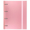 (12257425) CARCHIVO CARPETA ANILLAS 4X35MM CARPEBLOCK METAL C/RECAMBIO 100H A4 90GR 1 BANDA COLOR CARTÓN PLASTIFICADO ROSA