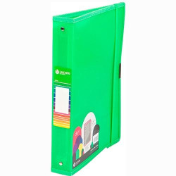 (12371451) CARCHIVO CARPETA ANILLAS 4 X 40MM A4+ C/GOMA PP DUNE VERDE