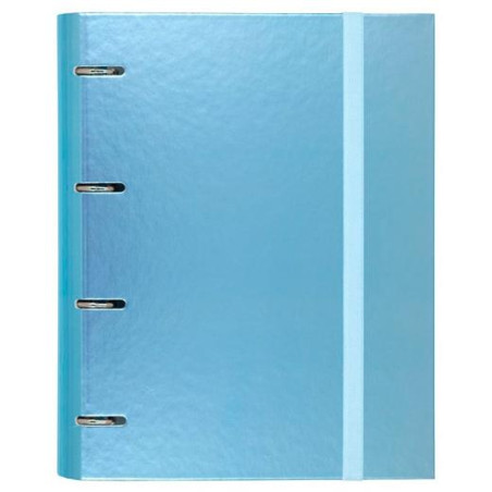 (12257409) CARCHIVO CARPETA ANILLAS 4X35MM CARPEBLOCK METAL C/RECAMBIO 100H A4 90GR 1 BANDA COLOR CARTÓN PLASTIFICADO AZUL
