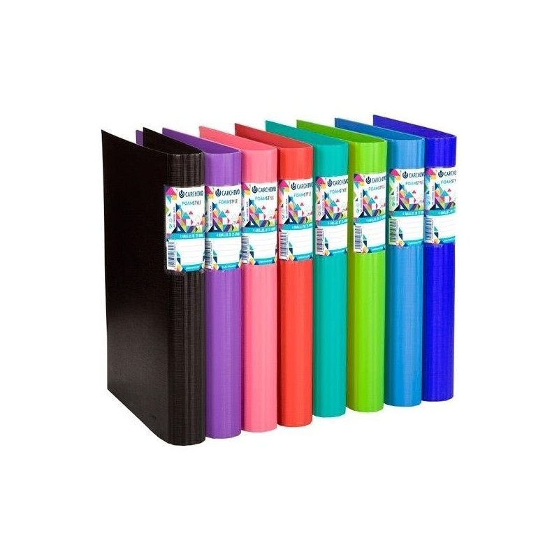 (12400460) CARCHIVO CARPETA ANILLAS 4 X 25MM A4 FOAM STYLE EXTRA RÍGIDO 2MM ROSA