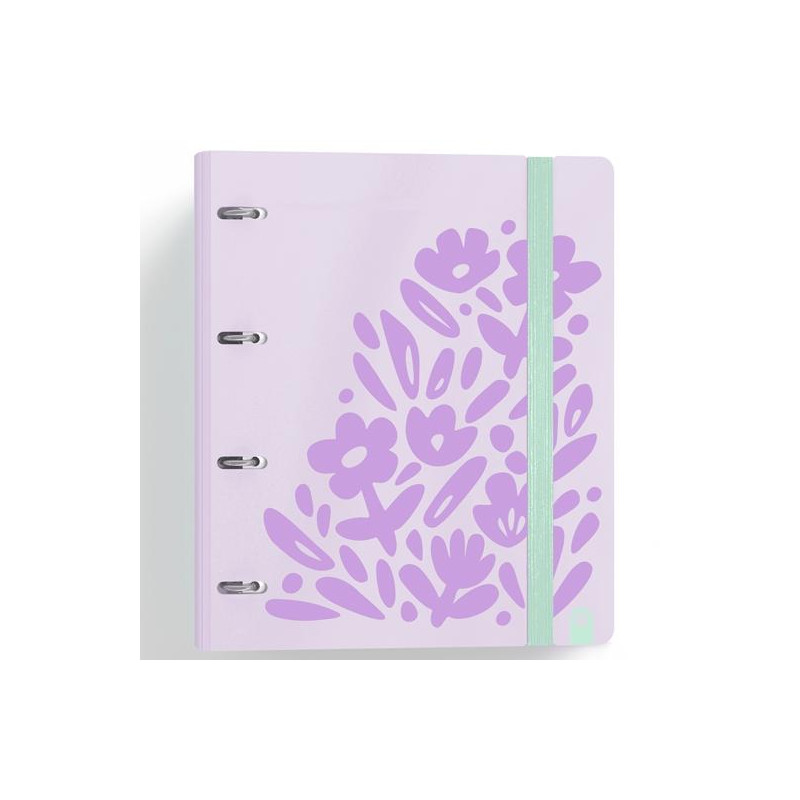 (12457446) CARCHIVO CARPETA ANILLAS 4X35MM CARPEBLOCK 360 C/RECAMBIO 100H 90GR 4 SEPARADORES PP RÍGIDO FOAM MALVA