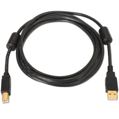 (A101-0009) AISENS CABLE USB 2.0 IMPRESORA ALTA CALIDAD CON FERRITA TIPO A/M - B/M NEGRO 2