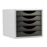 (4005 NE) ARCHIVO 2000 MÓDULO ARCHIVOTEC 5 CAJONES VÁLIDO PARA FORMATO DIN A4, FÓLIO Y SUBCARPETA 340X270X260 MM NEGRO