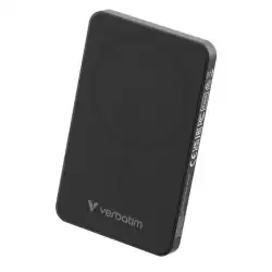 (32225) VERBATIM CARGADOR INALAMBRICO POWER BANK 5K MAH 1XUSB-C NEGRO