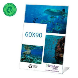 (80917V CS TP) ARCHIVO 2000 EXPOSITOR DE SOBREMESA L FLEXIBLE 60X90MM VERTICAL PET 100% RECICLABLE