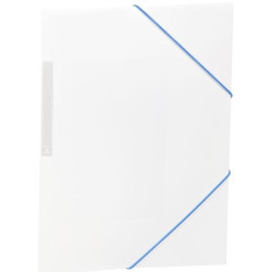 (2033K40) CARCHIVO CARPETA 3 SOLAPAS FOLIO C/GOMAS PP OPACO BLANCO