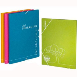(20010199) CARCHIVO CARPETA IMMAGINE TRES SOLAPAS GOMAS A4 100% RECICLADO SURTIDO