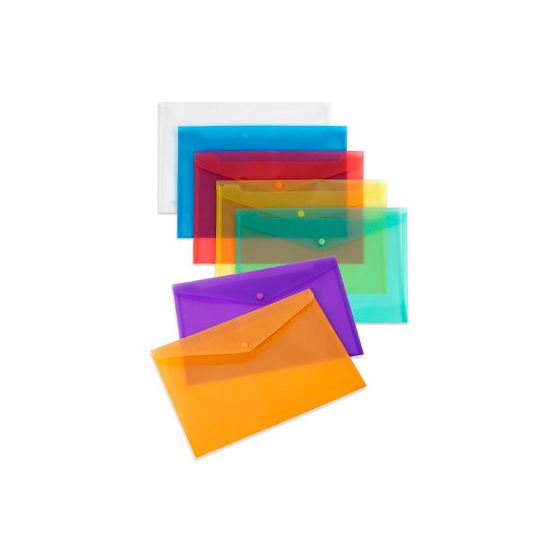 (342K19) CARCHIVO SOBRE FOLIO C/BROCHE PP TRANSLÚCIDO 200 MICRAS AMARILLO